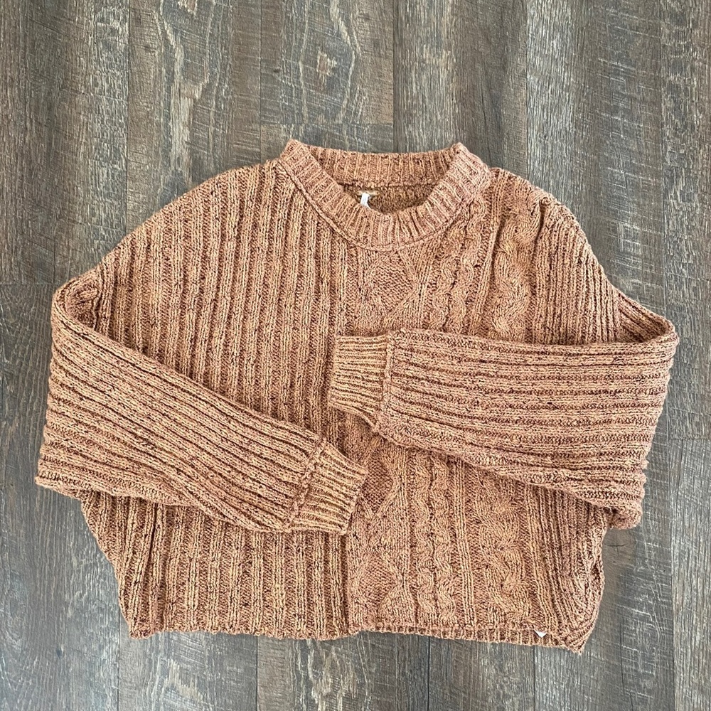 Free People Brown Sugar Combo Sweater